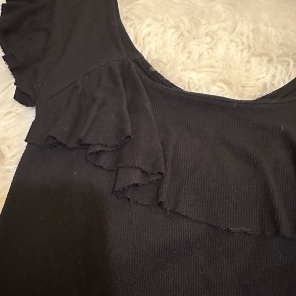 Free People Ribbed Ruffle Top - Picture 2 of 3
